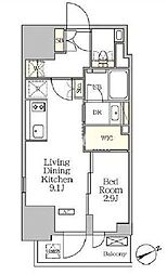 ザ・パークハビオ大森山王 1501 15階1LDKの間取り