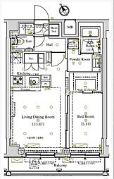 アークマーク東大井（ARKMARK東大井） 3階1LDKの間取り