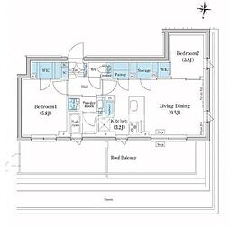 スタイリオ池上サウス 409 4階2LDKの間取り