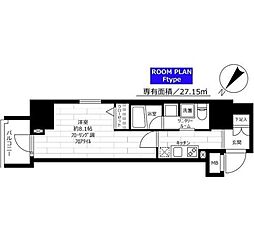 グランドコンシェルジュ蒲田 8階1Kの間取り