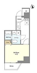 グランカーサ大森海岸 6階1Kの間取り