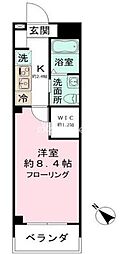 N-flats大森山王 1Kの間取図画像