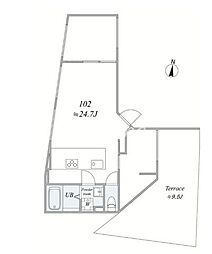 トリアス265(trias265) 2LDKの間取図画像