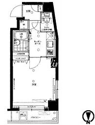 エテルノ大井町 1Kの間取図画像