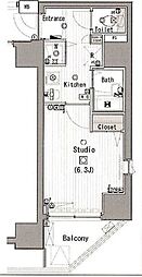 ガラ・シティ大森 1Kの間取図画像