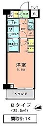 ラフィネジュ大森 1Kの間取図画像