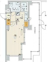 スカイコート品川パークサイド2 ワンルームの間取図画像