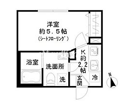 ストライプス東大井 1Kの間取図画像