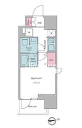 レジディア大森2 1Kの間取図画像