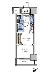 エスティメゾン大森 1DKの間取図画像