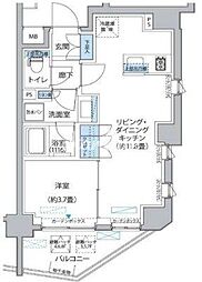 プラネソシエ大森山王 1LDKの間取図画像