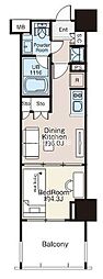 ベルファース大森South 1DKの間取図画像