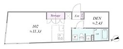 ザ トリアス立会川(the trias tachiaigawa) 1LDKの間取図画像