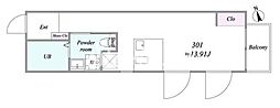 トリアス574(trias574) 1DKの間取図画像