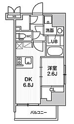 SYFORME大井町2 1DKの間取図画像