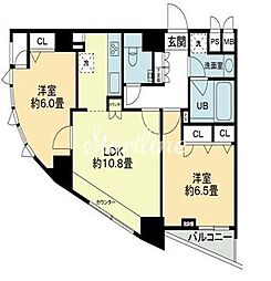 クロスレジデンス蒲田 2LDKの間取図画像