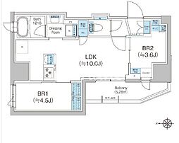 クレヴィアリグゼ蒲田西 2LDKの間取図画像