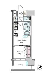 Brilliaist大井町 1DKの間取図画像