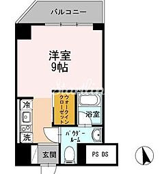 カスタリア大森3 ワンルームの間取図画像