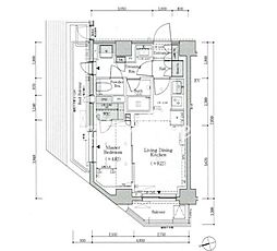 PARKLUXE蒲田一丁目 1LDKの間取図画像