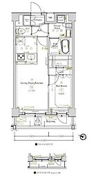 AXAS西馬込アジールコート 1LDKの間取図画像