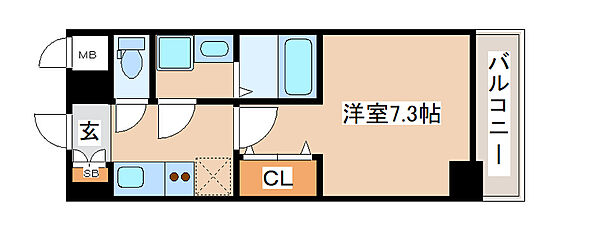 レジュールアッシュ神戸グランフィール 807｜兵庫県神戸市長田区大橋町1丁目(賃貸マンション1K・8階・23.89㎡)の写真 その2