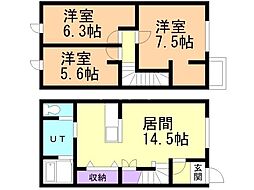 リビエ朝日 3LDKの間取図画像