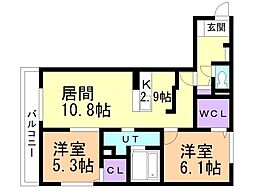 間取図画像 2LDK