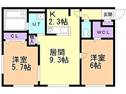 間取図画像 2LDK