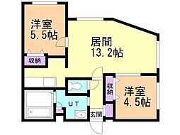 間取図画像 2LDK