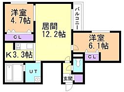 間取図画像 2LDK