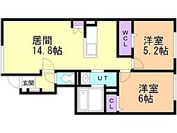 空音(ソラノネ) 2LDKの間取図画像