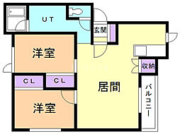 間取図画像 2LDK