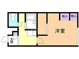 レオパレスプレミール 1Kの間取図画像