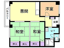 エクセル 3LDKの間取図画像
