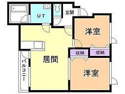 VICTORIA5 2LDKの間取図画像