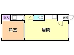 グランツ末広6 1DKの間取図画像