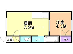 メゾンド・フランセ 1DKの間取図画像