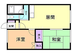 パレスラフォーレ 2LDKの間取図画像