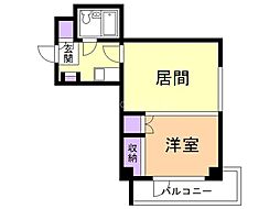 メゾンド幸ビル 1LDKの間取図画像