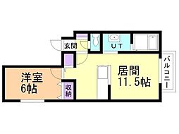 シンフォニエッタ 1LDKの間取図画像