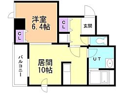 ウィングヒルズ 1LDKの間取図画像