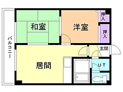 フェリス千歳 2LDKの間取図画像