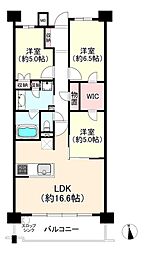 ライオンズ港北ニュータウンローレルコート 3LDKの間取図画像