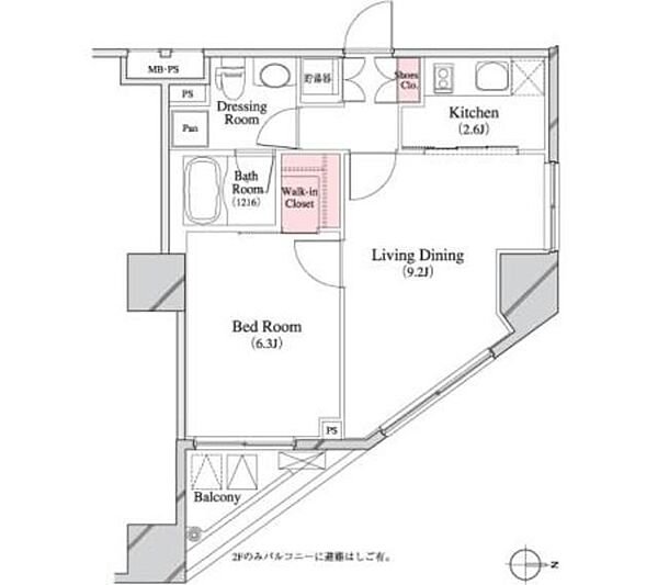 パークキューブ八丁堀 ｜東京都中央区八丁堀4丁目(賃貸マンション1LDK・15階・41.67㎡)の写真 その2