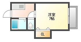 Ｋグレース 203 ｜ 岡山県岡山市中区国富3丁目（賃貸アパート1K・2階・23.18㎡） その2