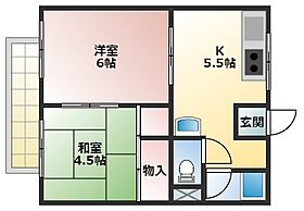 コーポ松本 8 ｜ 岡山県岡山市中区赤田（賃貸アパート2K・2階・26.46㎡） その2