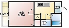 ボヌール西川原 102 ｜ 岡山県岡山市中区西川原1丁目（賃貸アパート1K・1階・21.84㎡） その2