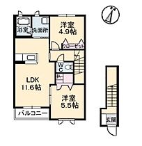 ラ・フォーレ三洸 壱番館 207 ｜ 岡山県備前市伊部（賃貸アパート2LDK・2階・57.60㎡） その1