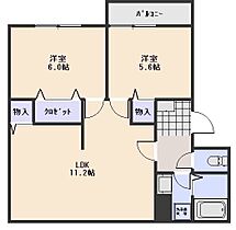 岡山県岡山市中区四御神144-7（賃貸アパート2LDK・2階・56.70㎡） その2